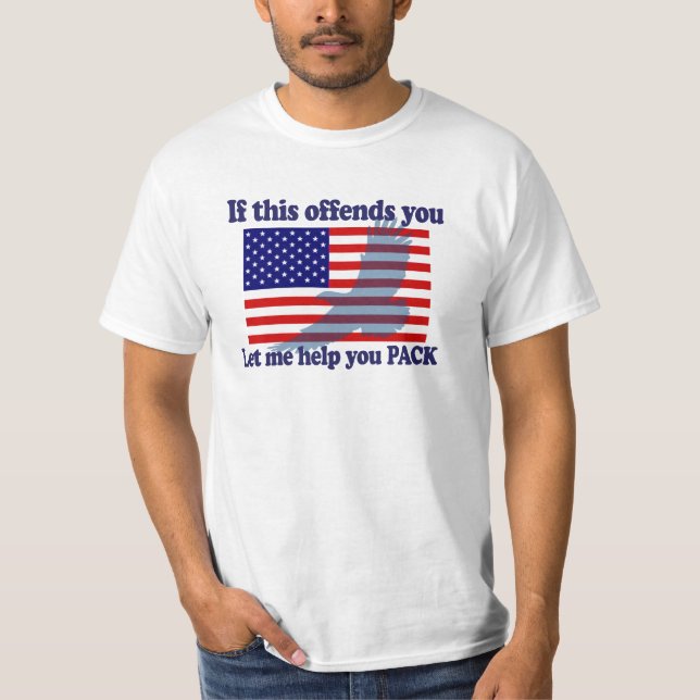 T-shirt Drapeau et Aigle Patriot - Drapeau USA (Devant)