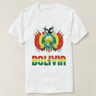 T-shirt Drapeau et blason de Bolivie Patriotique