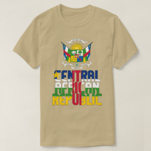 T-shirt Drapeau et blason de la République centrafricaine