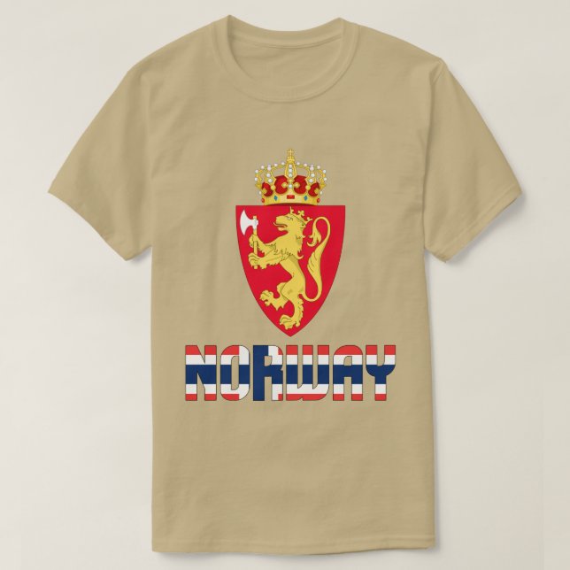 T-shirt Drapeau et blason de Norvège Patriotique (Design devant)