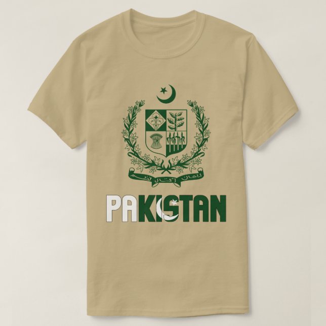 T-shirt Drapeau et blason du Pakistan Patriotique (Design devant)
