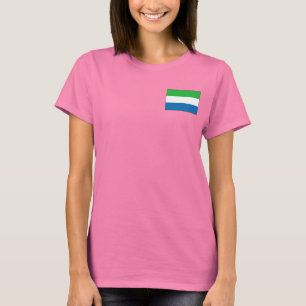 T-Shirt Drapeau et Carte de la Sierra Leone