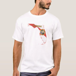 T-shirt Drapeau et carte d'état de la Floride