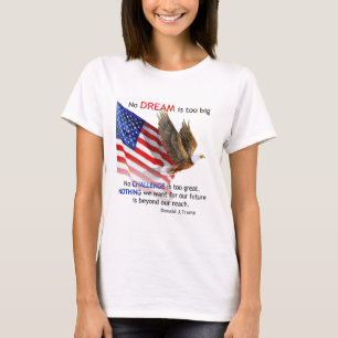 T-shirt Drapeau et citation d'atout d'Eagle Donald J