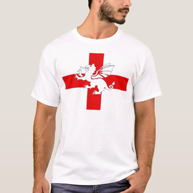 T-shirt Drapeau et dragon de l'Angleterre (Devant)