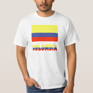 T-shirt Drapeau et nom de Colombie
