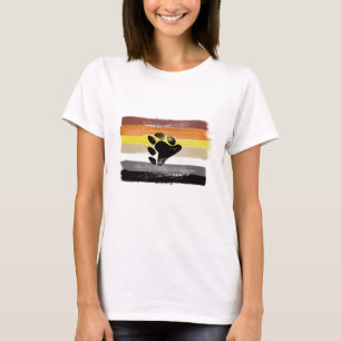 T-shirt Drapeau et symbole de la fierté de l'ours peint