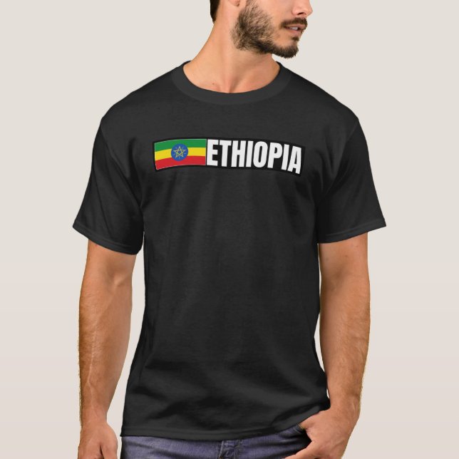 T-shirt Drapeau Éthiopie (Devant)