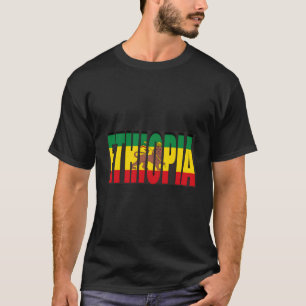 T-shirt Drapeau Éthiopien En Ethiopie Rastafarian Ethiopie