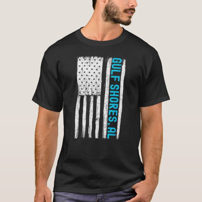 T-shirt Drapeau féminin des Gulf Shores Alabama Souvenirs  (Devant)