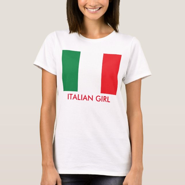 T-shirt Drapeau féminin italien (Devant)