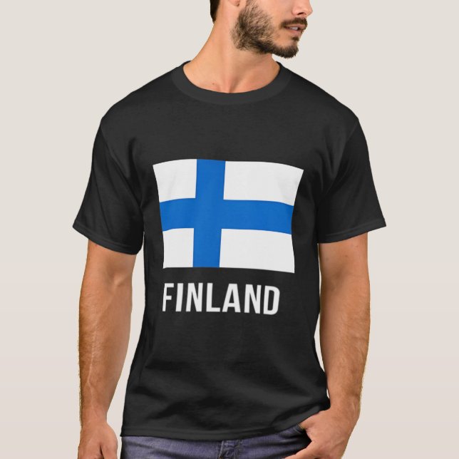 T-shirt Drapeau finlandais (Devant)