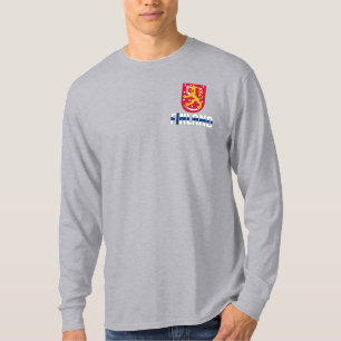 T-shirt Drapeau finlandais et armoiries patriotique