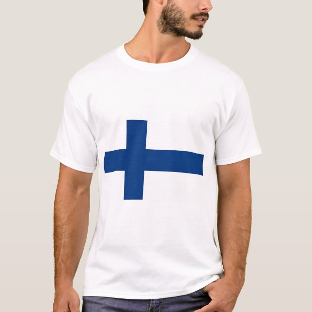T-shirt Drapeau Finlande (Devant)
