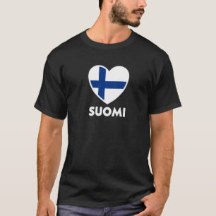 T-shirt Drapeau Finlande Suomi Cœur