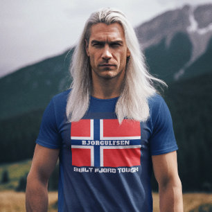 T-shirt Drapeau "Fjord Tough" et drapeau norvégien