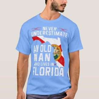 T-shirt Drapeau Floride Accueil Vieux Homme Flo Gros