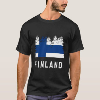 T-shirt Drapeau forestier finlandais Finlande