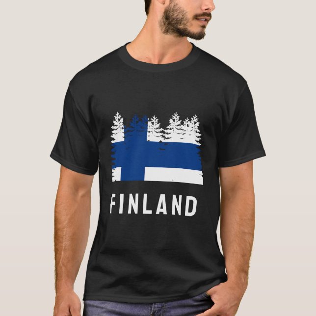 T-shirt Drapeau forestier finlandais Finlande (Devant)