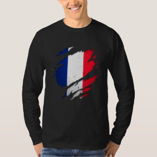 T-shirt Drapeau français déchiré