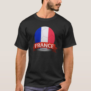 T-shirt Drapeau Français Football Fan Football Te