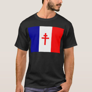 T-shirt Drapeau français libre de forces