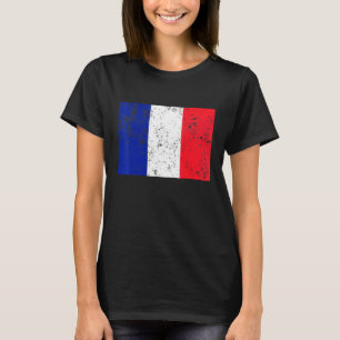T-shirt Drapeau français Vintage