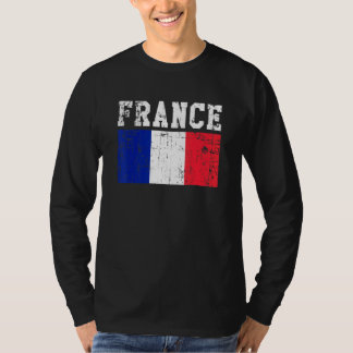 T-shirt Drapeau français Vintage rétro