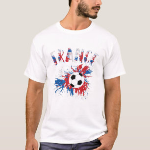 T-shirt Drapeau France de balle de football