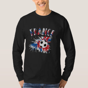 T-shirt Drapeau France de balle de football
