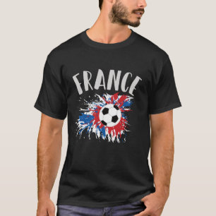 T-shirt Drapeau France de balle de football