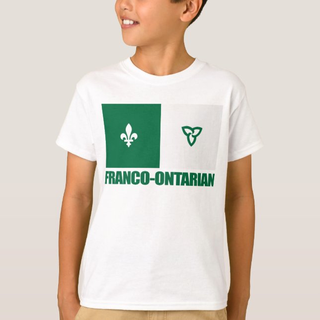 T-shirt Drapeau franco-ontarien (Devant)