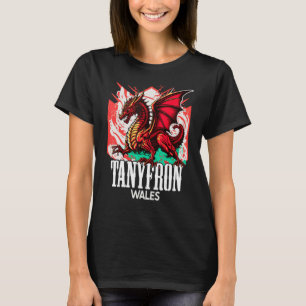 T-shirt Drapeau gallois de Tanyfron Y Ddraig Goch Dragon