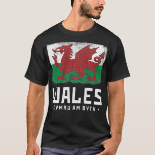 T-shirt Drapeau gallois Drapeau gallois Drapeau de dragon