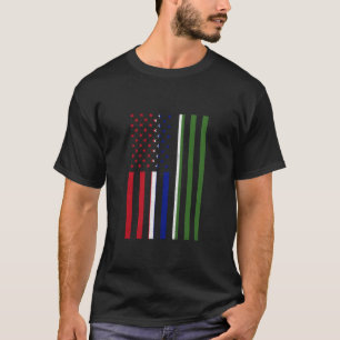 T-shirt Drapeau Gambie USA Amérique Racines gambiaises Fie