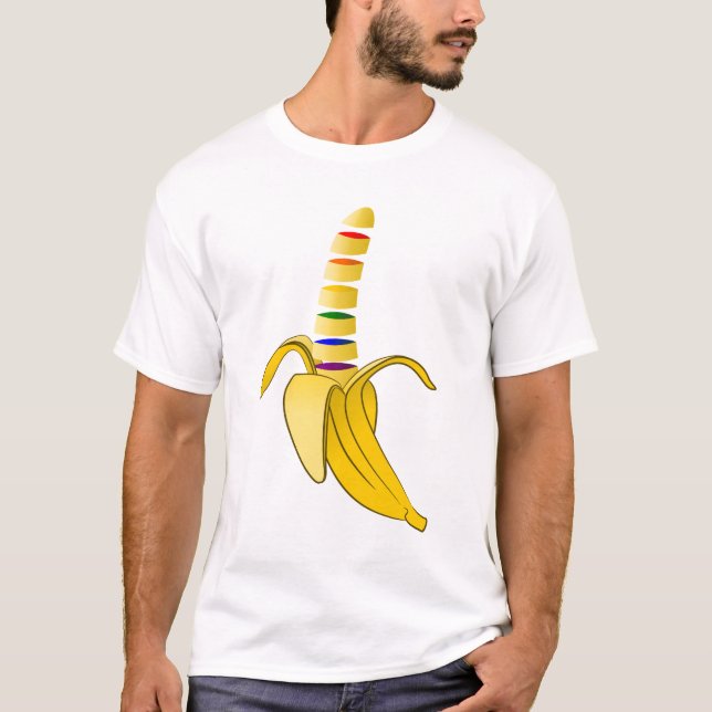 T-shirt Drapeau Gay pride banane (Devant)