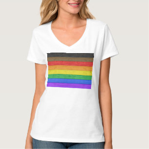 T-shirt Drapeau gay pride inclusif SlipperyJoe ru texturé