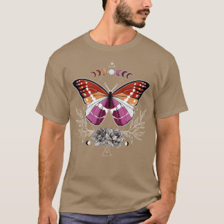T-shirt Drapeau Gay pride LGBT du papillon lesbien
