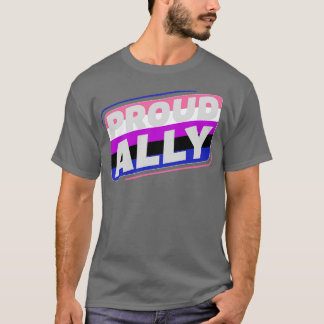 T-shirt Drapeau Genderfluide Fier Ally LGBT Drapeau Gender