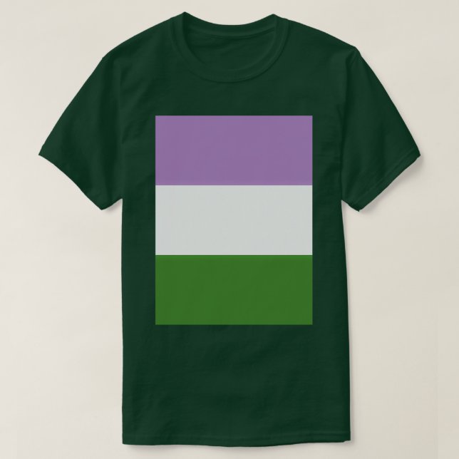 T-shirt Drapeau Genderqueer (Design devant)