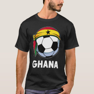 T-shirt Drapeau Ghanéen Balle Patriotique Football Fier No