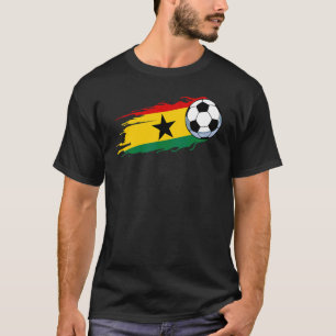 T-shirt Drapeau Ghanéen de Balle Patriotique Football Fier