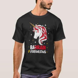 T-shirt Drapeau Girl Bahraini Bahrain Unicorn Femmes