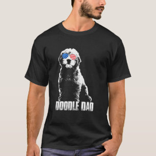 T-shirt Drapeau Goldendoodle Dood Cadeau Papa Maman Enfant