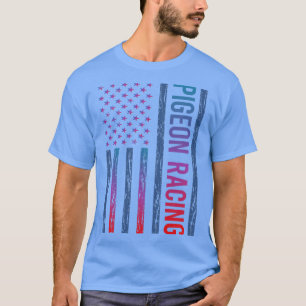 T-shirt Drapeau Gradient Pigeon Racing Race