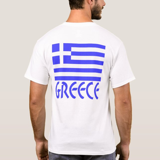 T-shirt Drapeau grec et Grèce (Dos)
