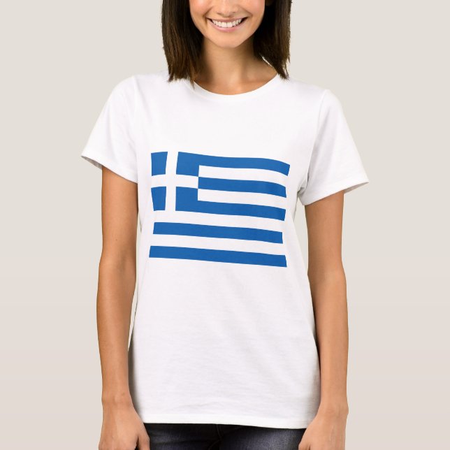 T-shirt Drapeau grec (Grèce) (Devant)