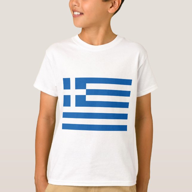 T-shirt Drapeau grec (Grèce) (Devant)