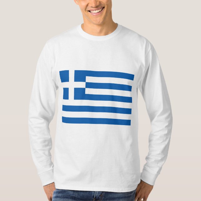 T-shirt Drapeau grec (Grèce) (Devant)
