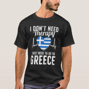 T-shirt Drapeau grec I Grèce Drapeau I Vacances Grèce